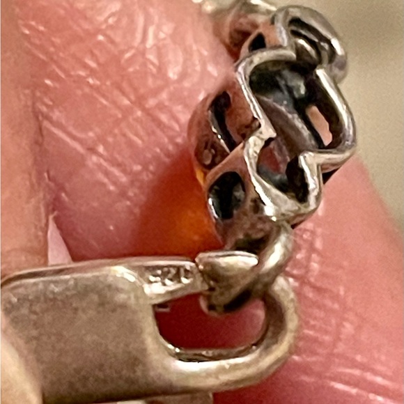 Silpada Sterling Silver Amber Bead Bracelet - Picture 2 of 3